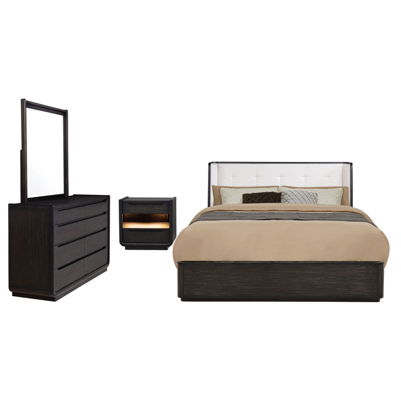 Ensemble de chambre avec très grand lit 4 pièces Erler, Très grand