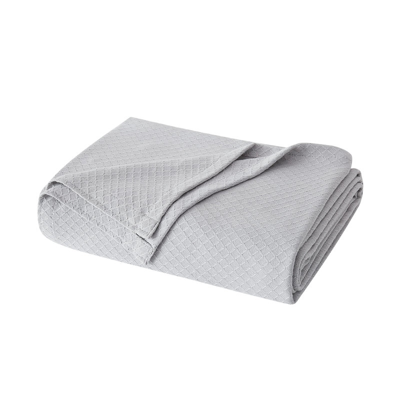 Royal Velvet Dream Cotton Blanket, Gray, 90" W x 90" L