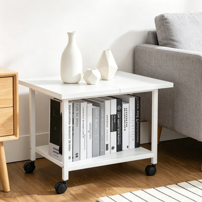 Support pour imprimante avec rangement sous la tablette de bureau, chariot pour imprimante avec porte-papier