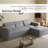 Boneless L-Shaped Sectional Sofa With Right Hand Facing Chaise And Lumbar Pillow For Enhanced Comfort-105825034