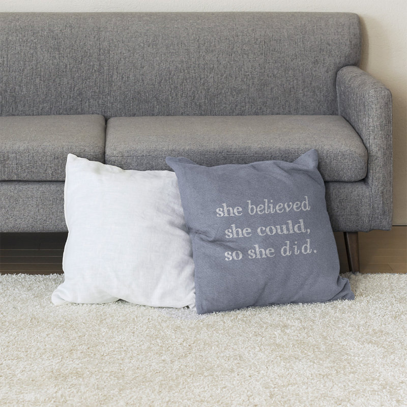 Coussin de sol pour femmes, H 28 po x l 28 po, Bleu / Blanc