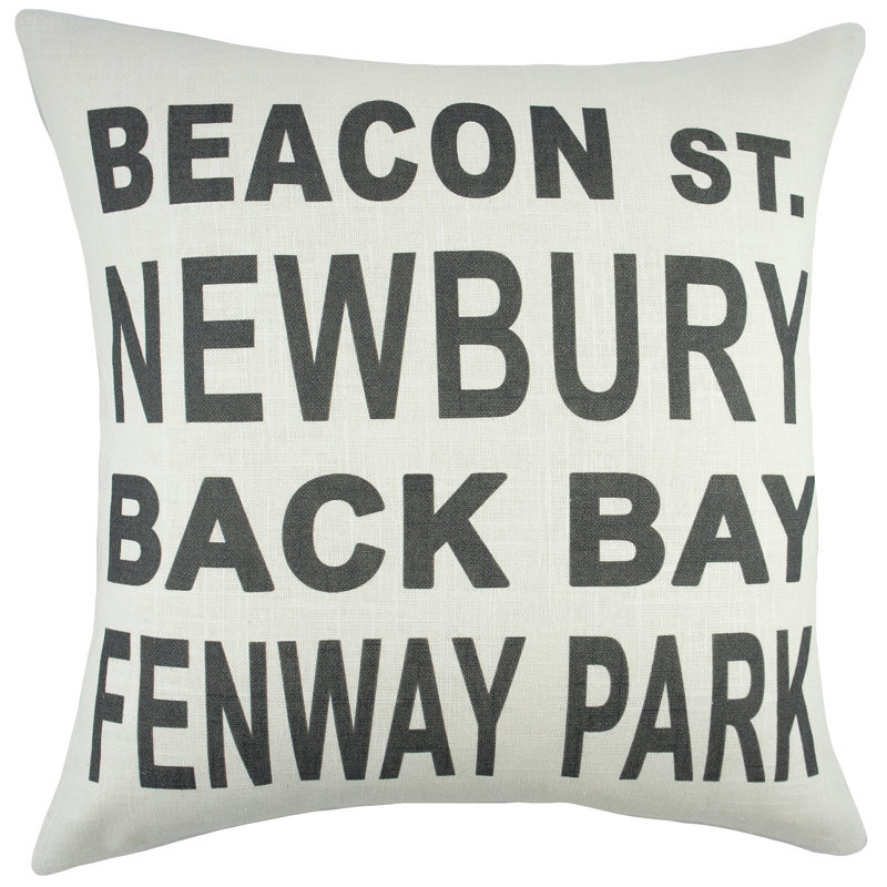 Boston Cotton Throw Pillow