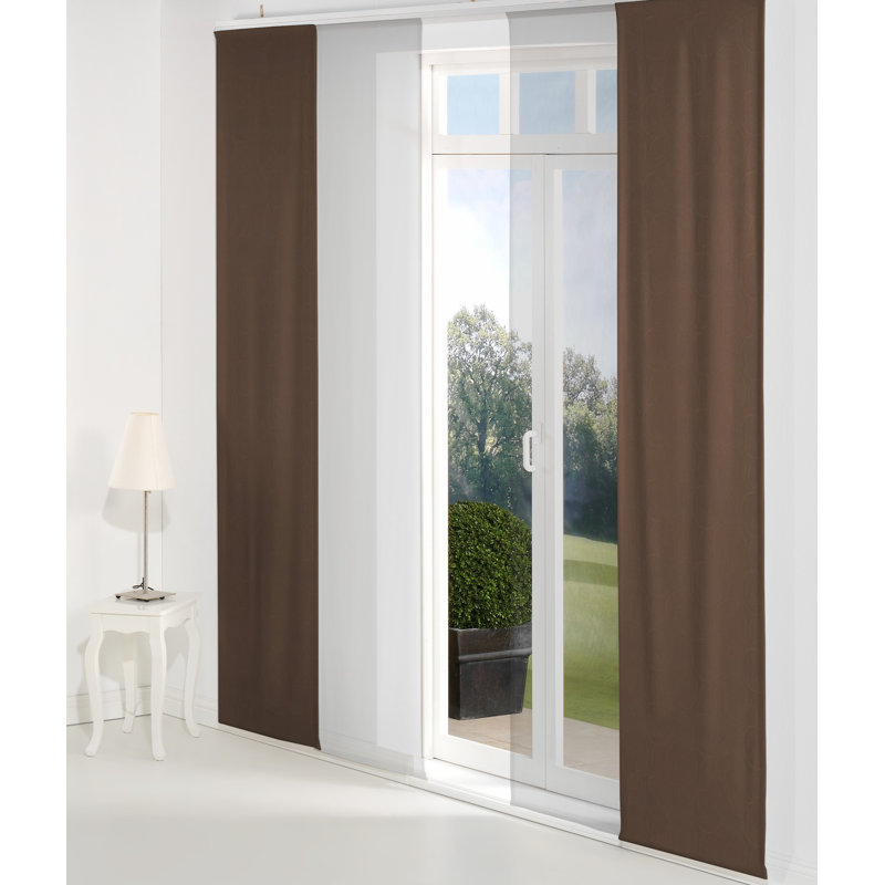 Room Darkening Sliding Panel Panel, 145cm H x 60cm W, Brown
