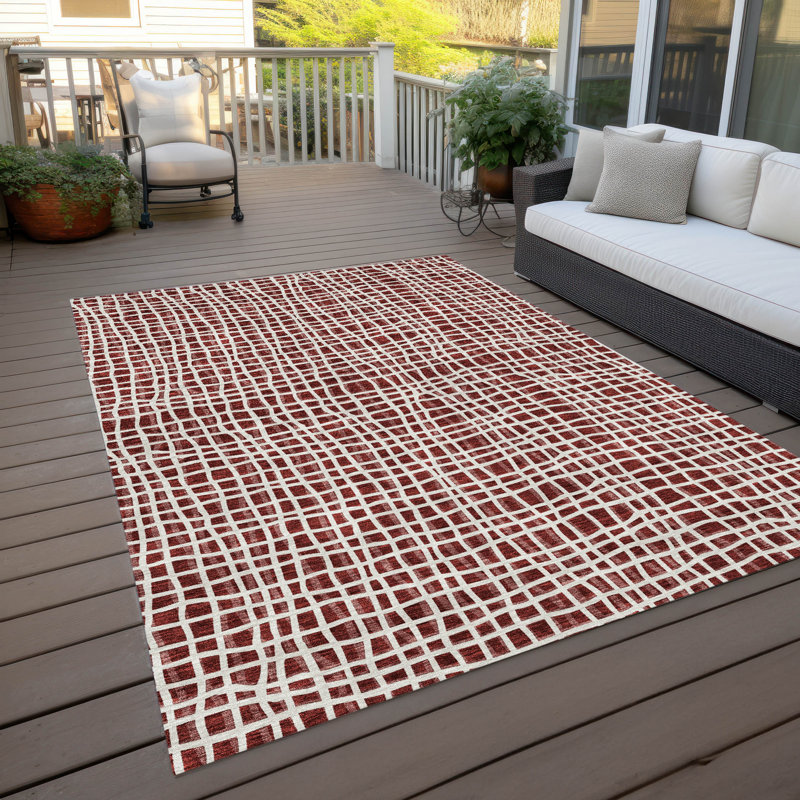 Tapis d'entrée / extérieur antidérapant Finck, Rectangle 2 pi 6 po x 3 pi 10 po