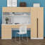 Armoire de bureau 2 portes en bois avec tablettes et tiroirs-107084863