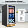 15 Inch Built-in/Freestanding Beverage Refrigerator Cooler 130 Can Beer Cooler Mini Beer Drink Fridge with Glass Door and Lock Under Counter Classic Series