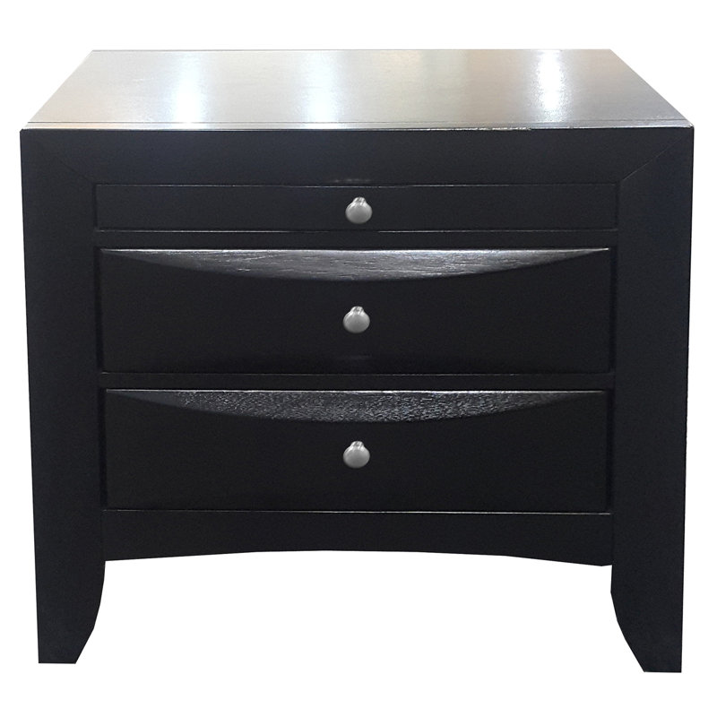2-Drawer Nightstand With Tray