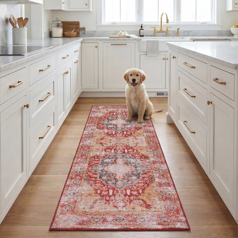 Pashen Performance Machine Washable Oriental Rug, Runner 2'6" x 8'