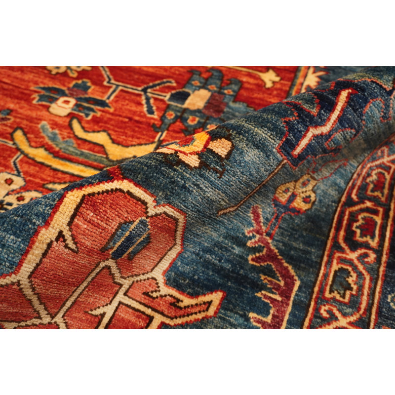 Aryana Wool Oriental Area Rug in Red