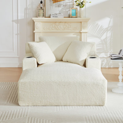 Canapé de style moderne pour une chaise longue d'intérieur surdimensionnée, canapé-lit confortable sans assemblage, parfait pour le salon et le bureau