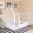 Wood Bed House Bed Frame With Fence-207616653-207616655
