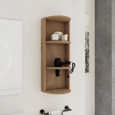 Support de rangement mural pour salle de bain peu encombrant au design polyvalent