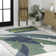Correlly Coastal Vintage Abstract Palm Leaf Green/Cream Indoor/Outdoor Rug