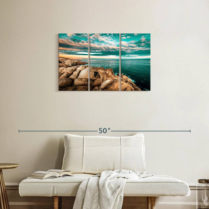 Gillard, paysage marin spectaculaire, H 20 po x l 33 po