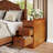 Narrow End Side Table with 2 Drawers, No Assembly Required (Set of 2)