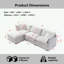 Canapé modulaire en L en chenille avec repose-pieds-690368401