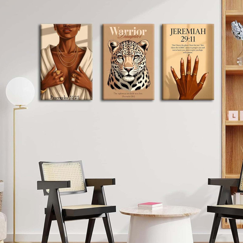 3 Piece Wrapped Canvas Print, 40cm H x 30cm W