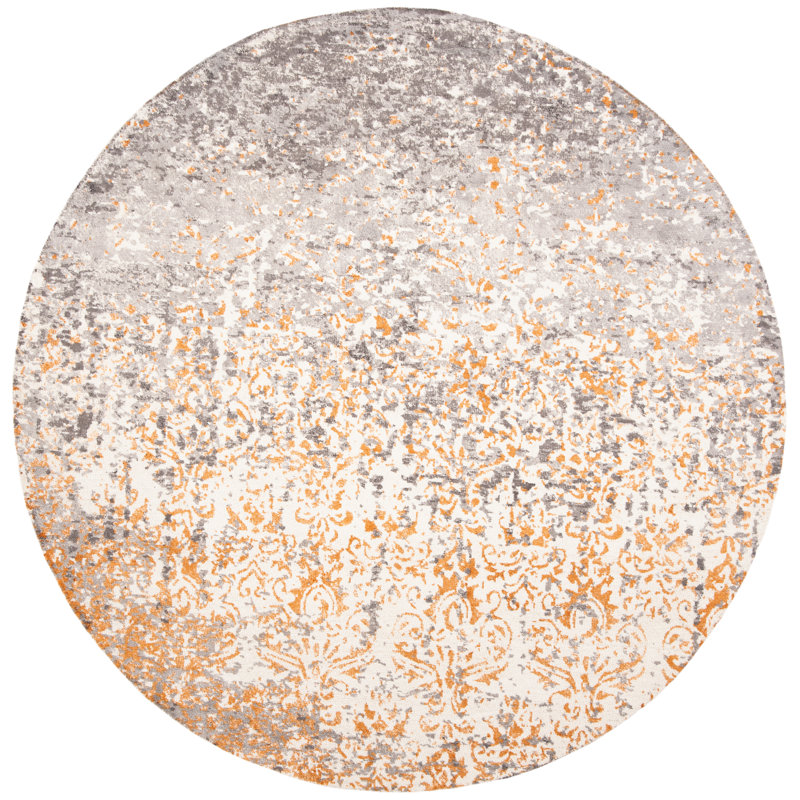 Tapis en viscose touffeté à la main Stamant, Rond 6 pi
