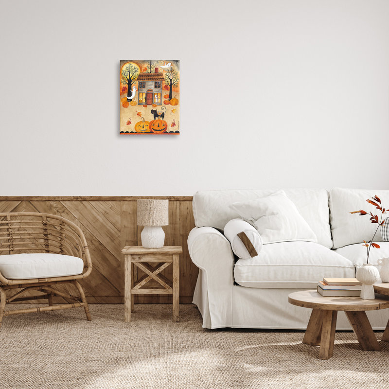 Ghost on Halloween Night, art mural sur toile par Bernadette Deming, H 20 po x l 16 po x P 1,5 po