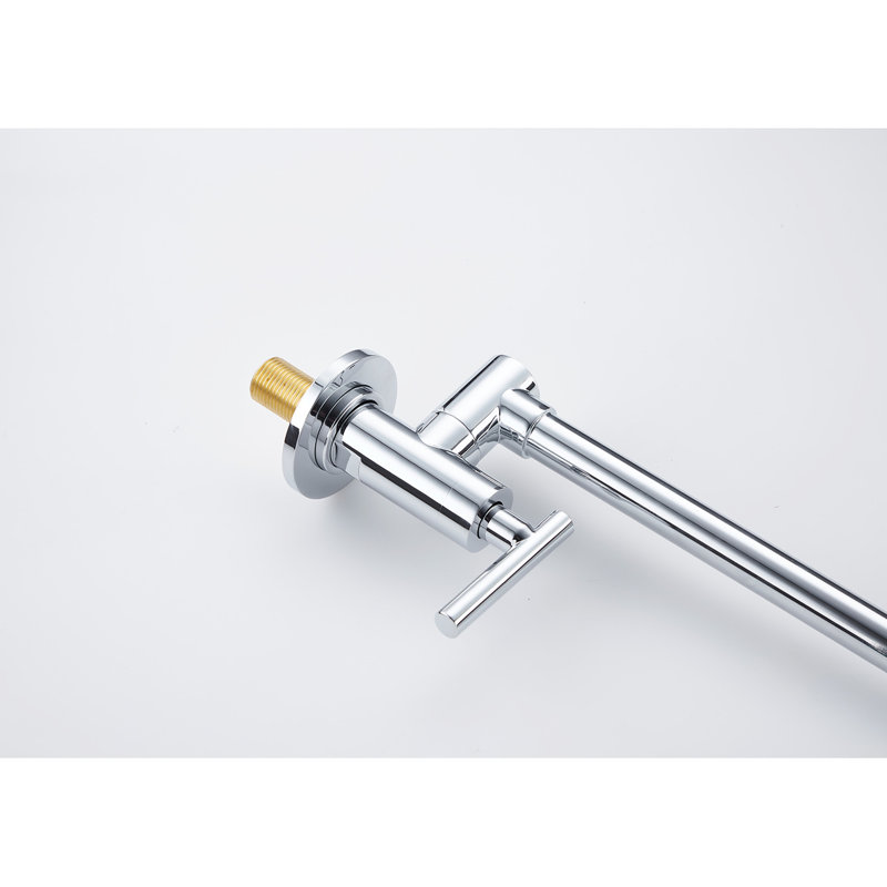 Kitchen Pot Filler Faucet, Wall Mount & Foldable, 360 Rotatable, Brass, , Double Handles To Efficient Water Usage, Corrosion Treatment Leakage,
