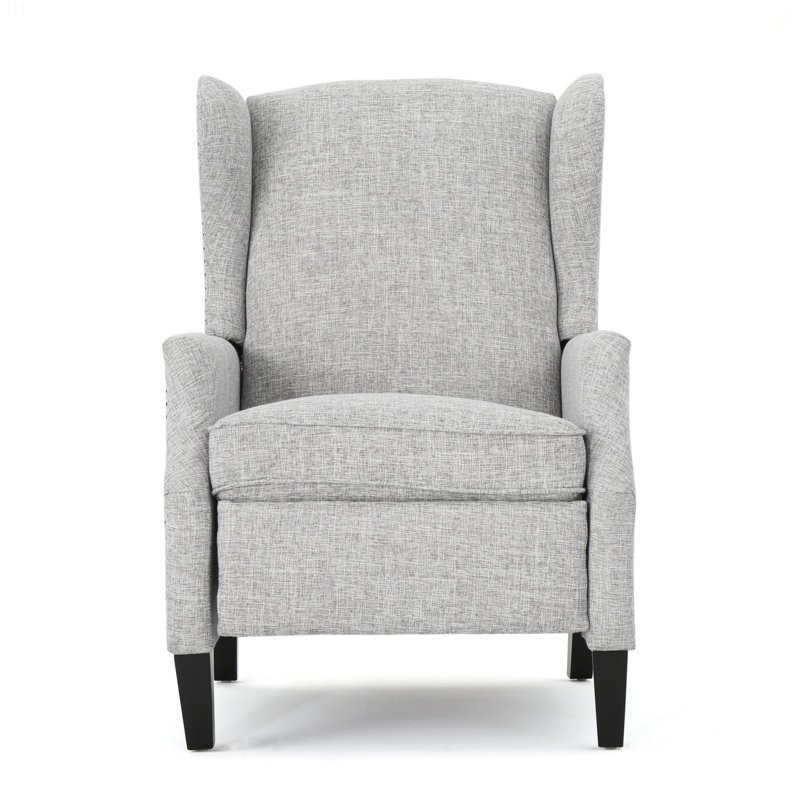 RECLINER, Modern Style Upholstery Recliner, Light Gray