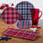 Patriotic Plaid 12 Pc Dinnerware Set