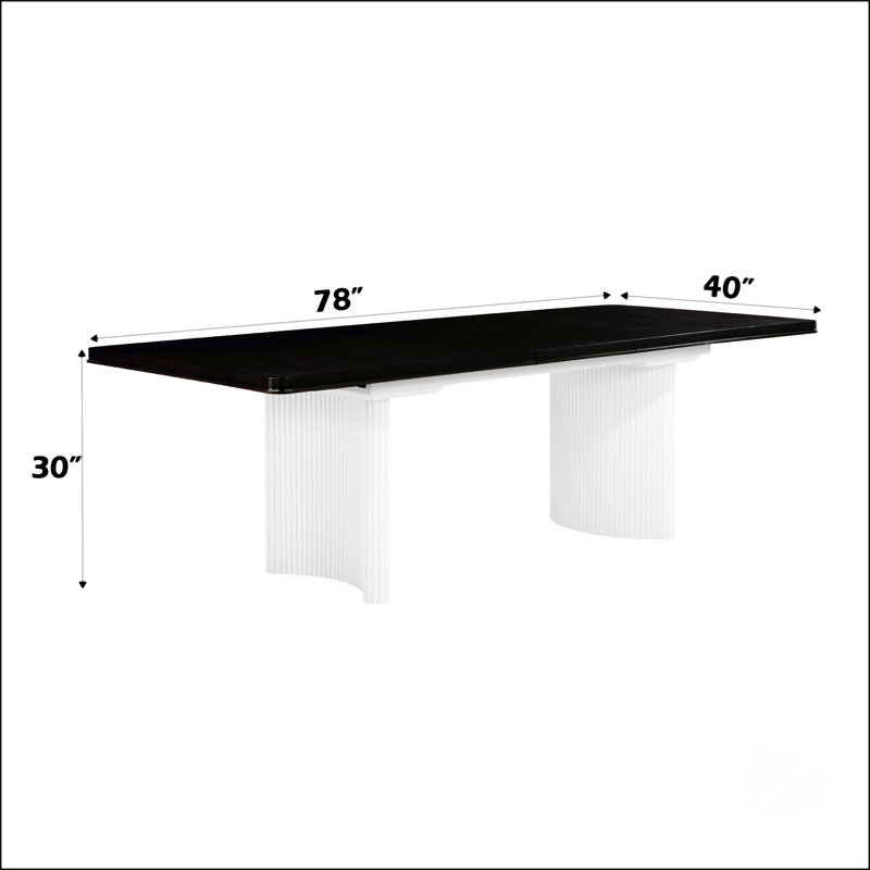 White And Brown Finish Dining Table