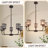 5-light Vintage Rustic Chandelier With Crystal Accents