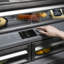 ZLINE Autograph 36 in. Black Steel French Door Refrigerator w/ Gray Interior & Bronze Helix Handles-19006711