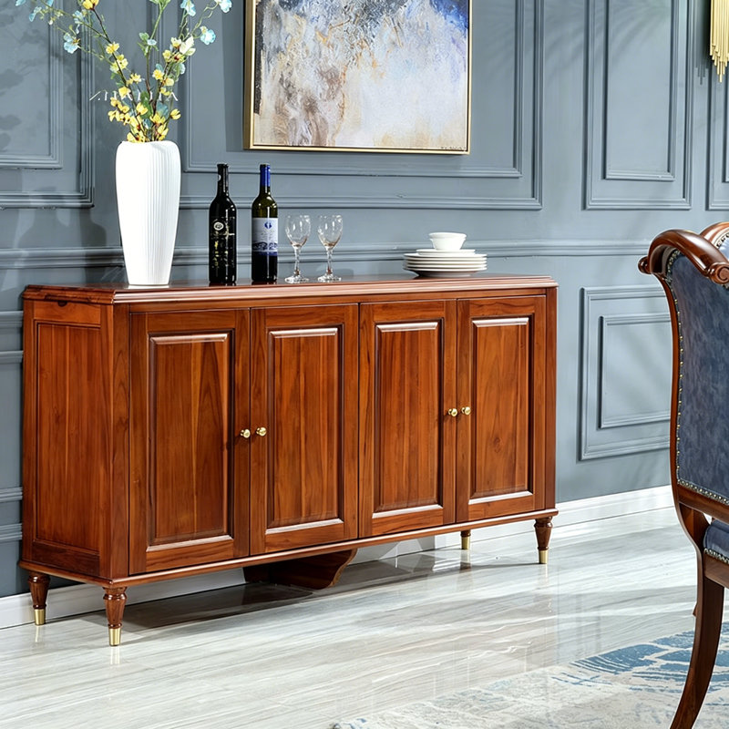 High-Quality Minimalist Solid Wood Sideboard