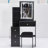 29.2" Small Size Left Bedside Cabinet Vanity Table + Cushioned Stool, Large Sliding, Touch Control, Tri-Color Switching, Brightness Adjust LED Mirror, High Capacity Storage, Suitable For Small Space-119144054