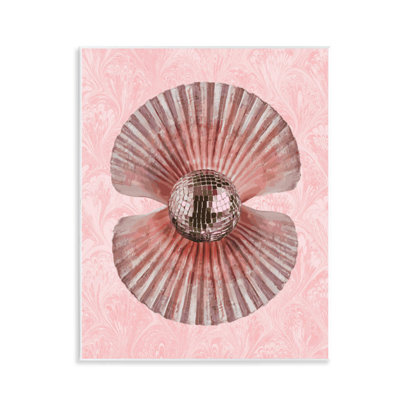 Plaque murale Disco Ball Clam Pearl, design par Lil 'Rue