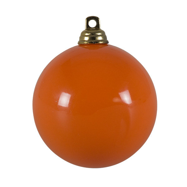 Ball Ornament, Bright Orange, 6cm Diameter