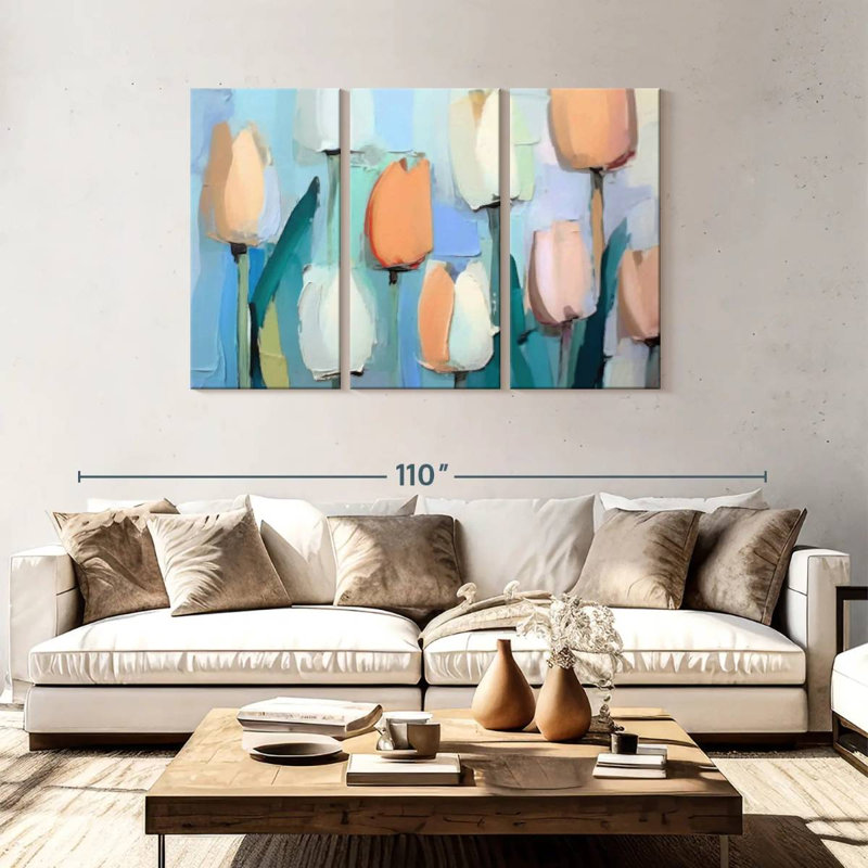 Tulipes Harnek pastel III, H 48 po x l 74 po