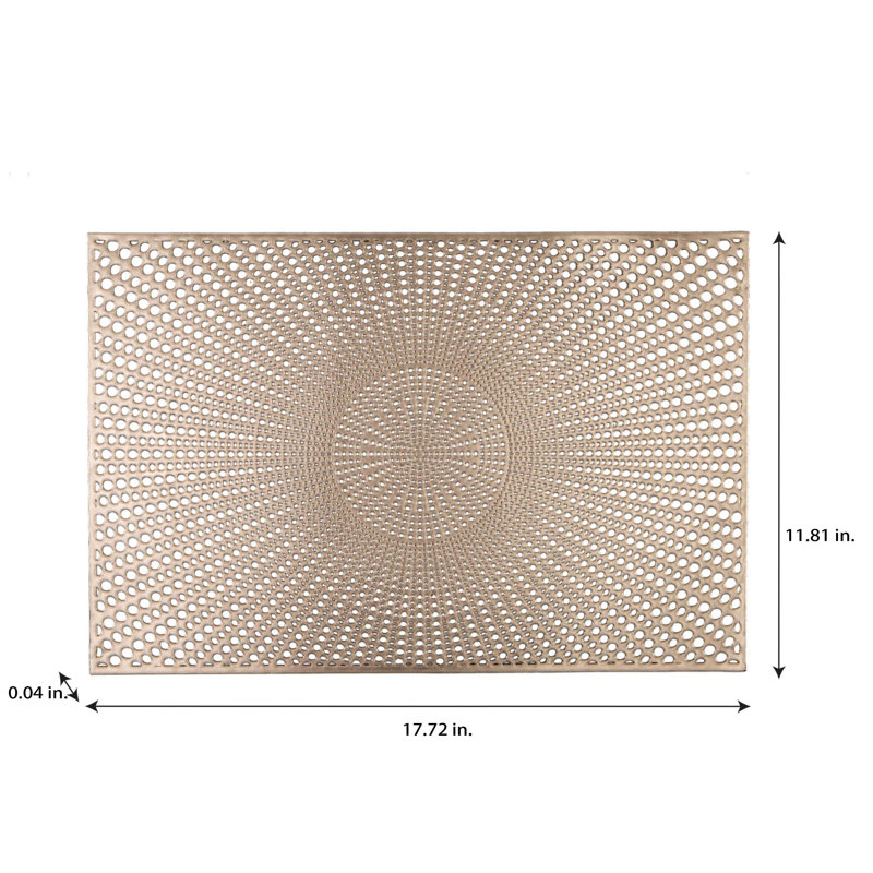 Vinyl Geometric Rectangle Placemat, Gold