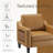 Wide Upholstered Accent Chair Faux Leather Armchair-208523189