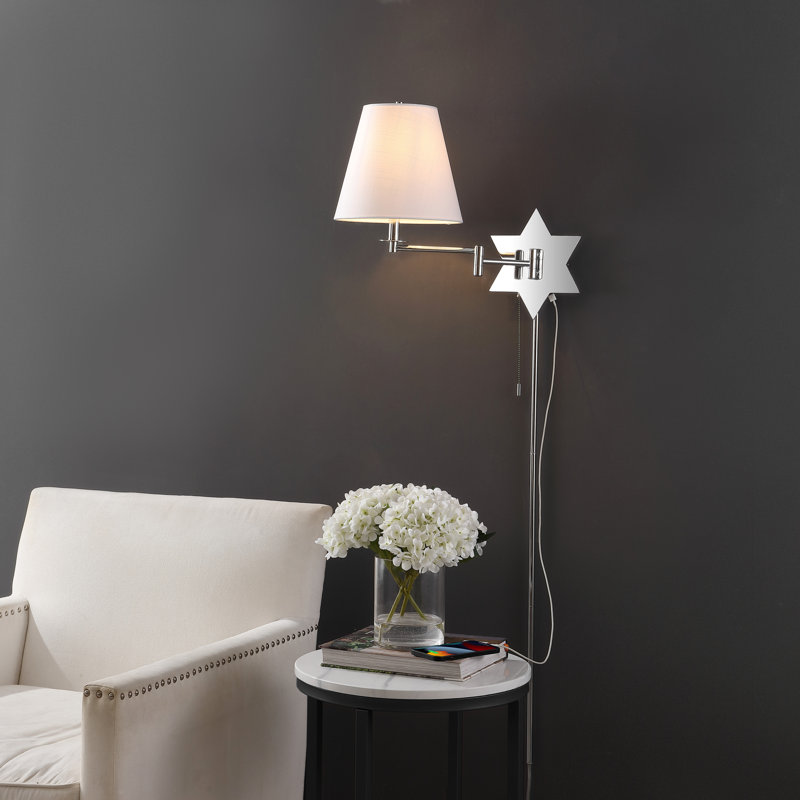 Applique murale en fer Marveen, Chrome