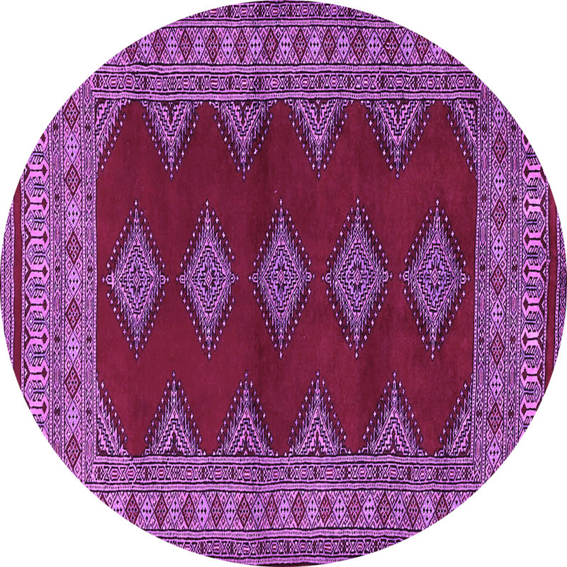 Washable Oriental Indoor Rug, Round 3'