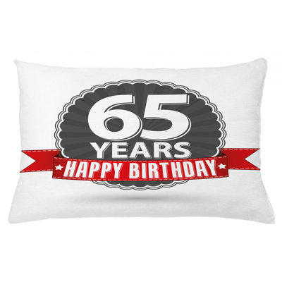 Housse de coussin lombaire intérieur/extérieur 65th birthday