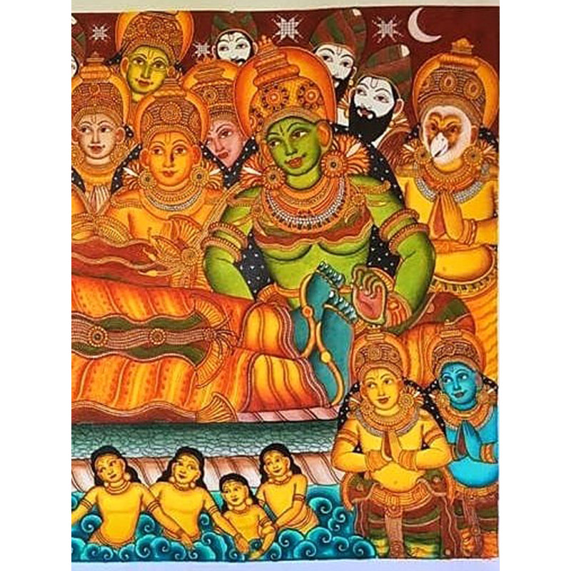 Ananthashayanam | Acrylique sur toile | Anandu | Pour la décoration murale