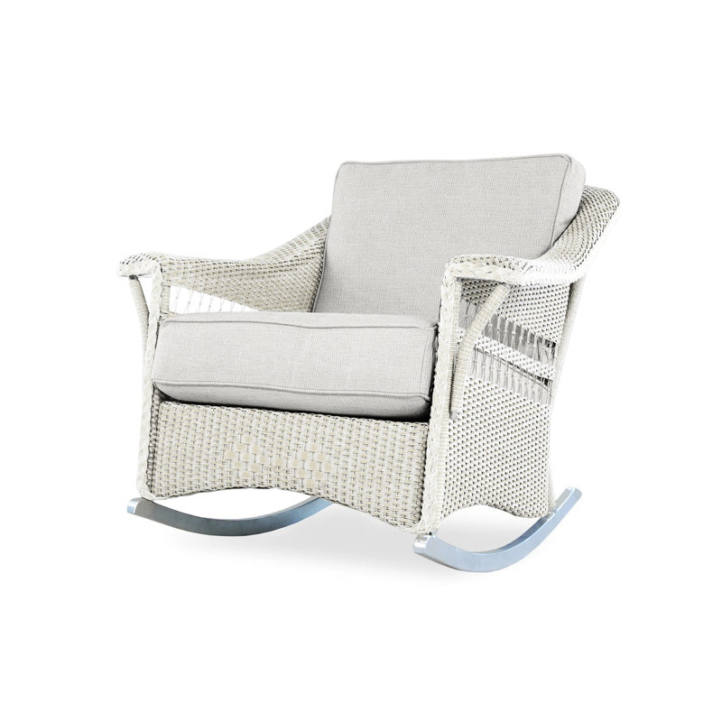 Nantucket Outdoor Rocker Chair, Callen Driftwood, Antique White