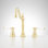 Victorian Widespread Bathroom Faucet with Porcelain Lever Handles