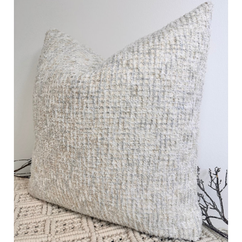 Abstract Beige Square Throw Pillow Cover
