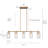 5-Light Gold Kitchen Island Linear Pendant
