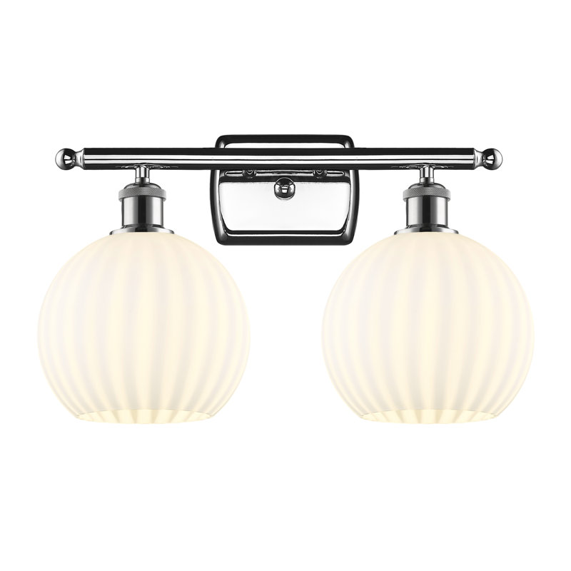 Éclairage pour meuble-lavabo à intensité variable 2 lumières Ithiel, Chrome poli