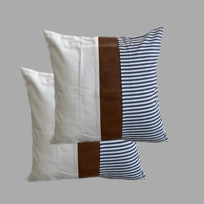  Striped Square Pillow Cover