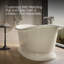 Artifacts® 66" x 33" Pedestal Soaking Cast Iron Bathtub-36914291