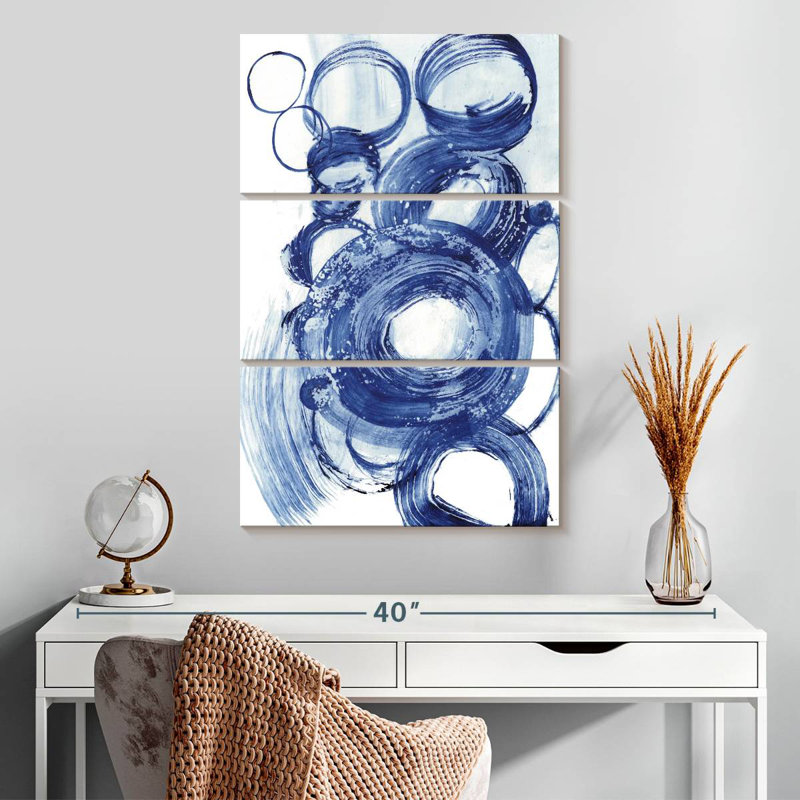 Avery Blue Circle Study II, 32" H x 20" W