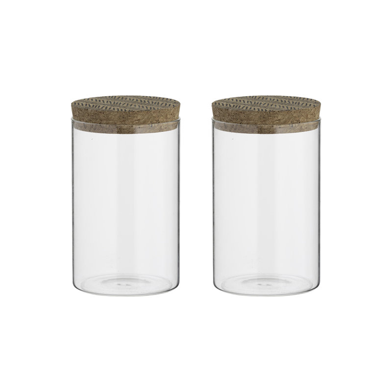 Monochrome 2 Piece Storage Jar Set