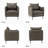 Eamor 30" W Modern Faux Leather Armchair with Unique Arms-98698703